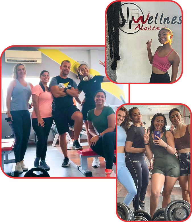 Alunos treinando na Wellness Academia em São Pedro da Aldeia